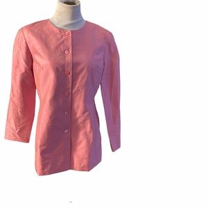 Neiman Marcus pink silk jacket size 8